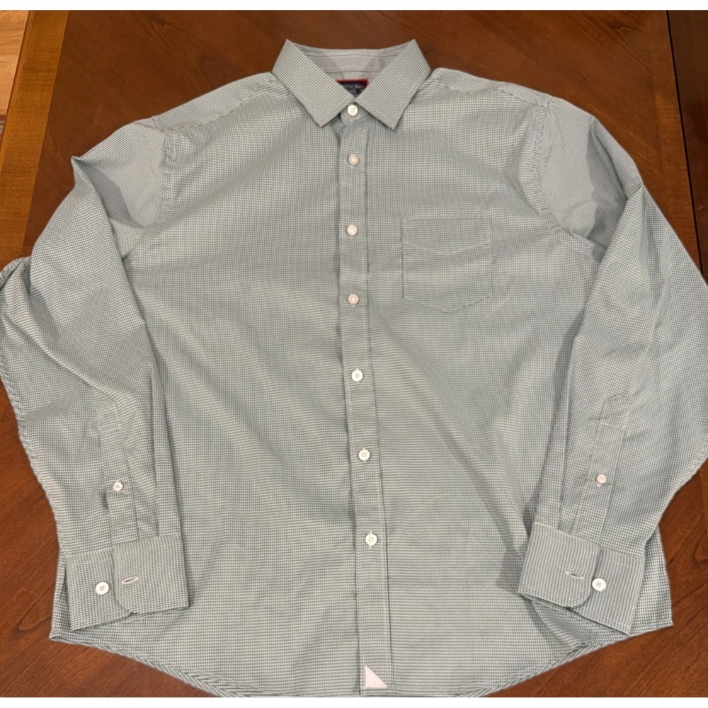 UNTUCKit Men's Ripasso Performance Button Down Shirt Green Checks - L